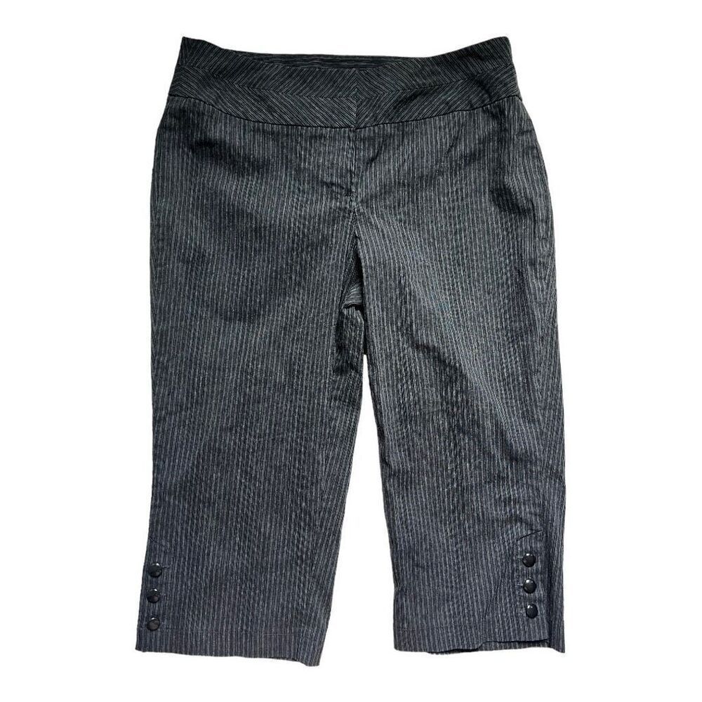 Womens First Option Y2K Pinstripe Culottes Pants - Sz 8